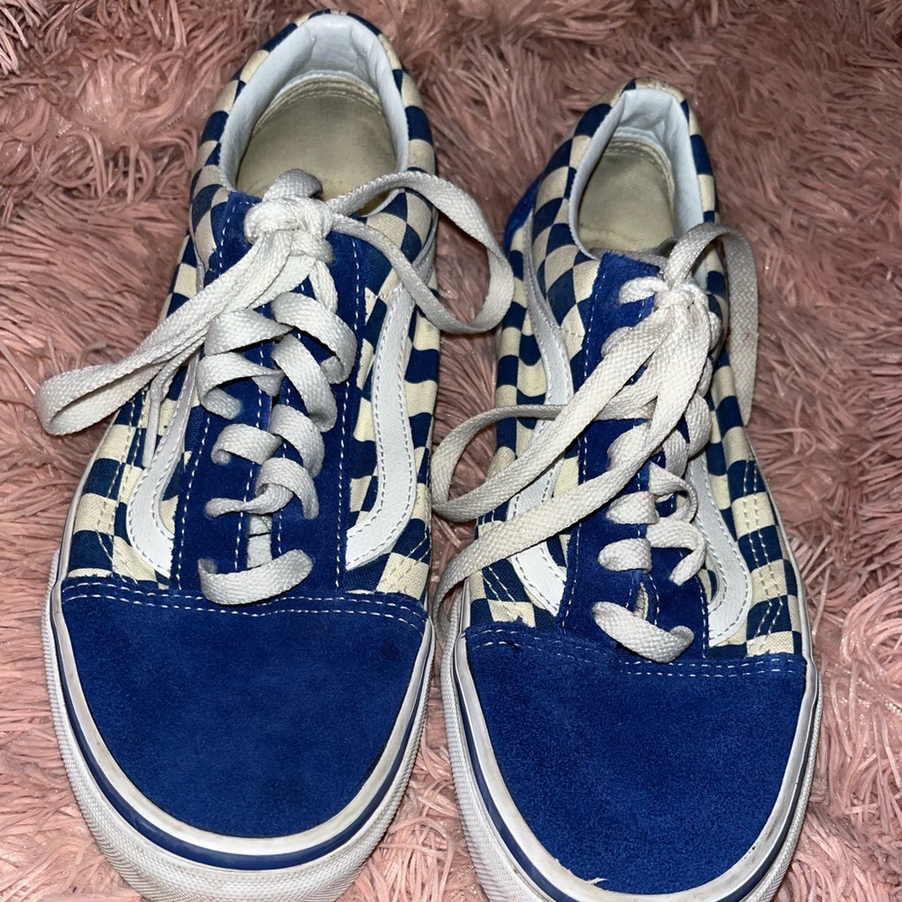 Vans Old Skool Checkerboard Blue/White Sneakers